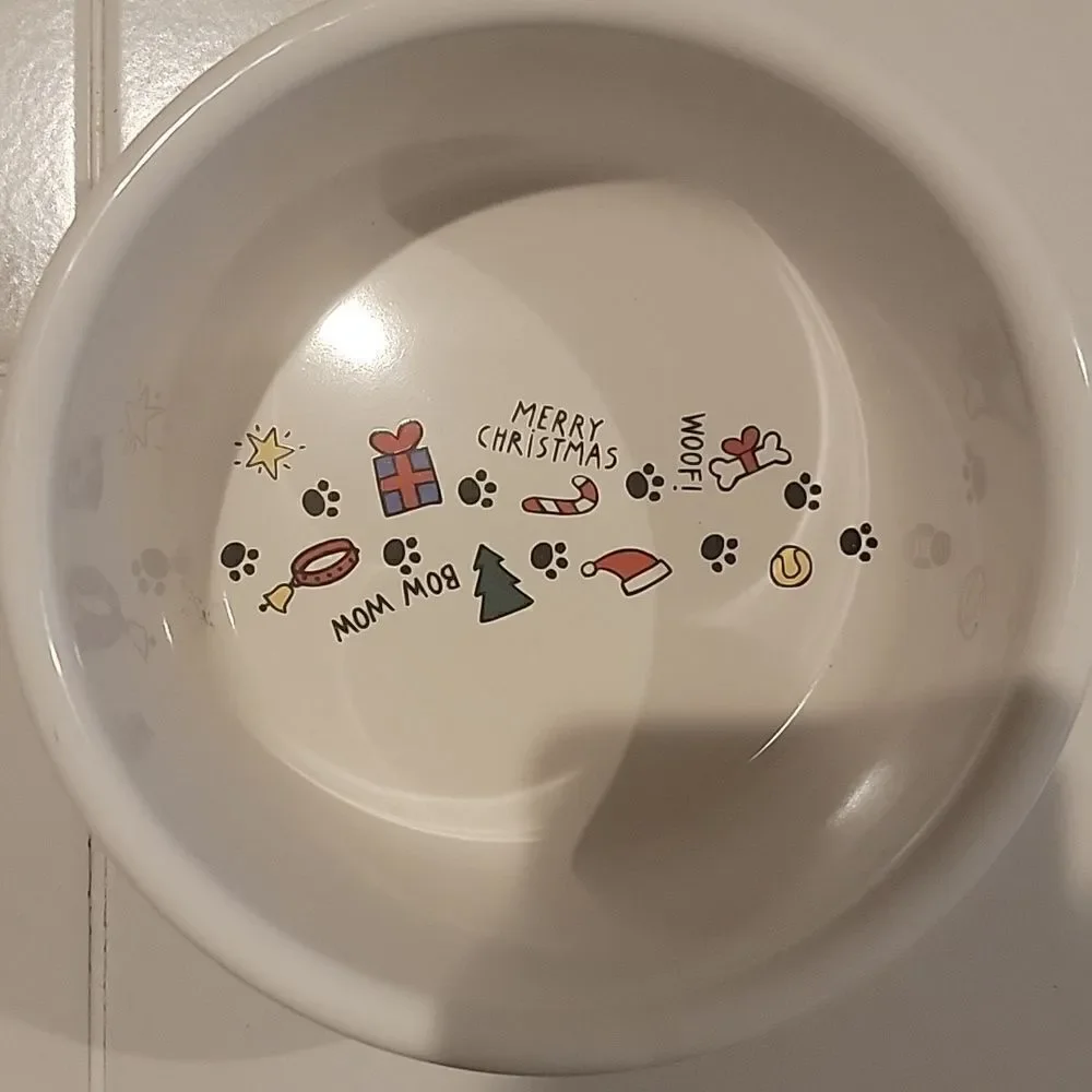 Van Beers Christmas dog bowl